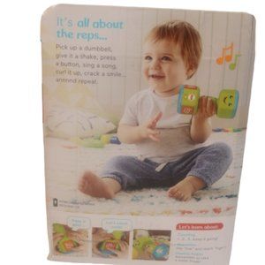Fisher Price Laugh & Learn Countin Reps Dumbbell NEW   Lights  Music And Rattles